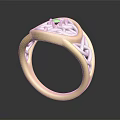 Exquisite Gold Ring With Green Gemstone And Intricate Metal Design