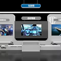 China Mobile 5G Exhibition Island With Vehicle Screen Test Sample 3d model
