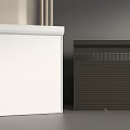 Modern White and Brown Roller Shutters Exterior Design with Sleek Finish