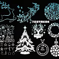 2D Christmas Icon Paper Cut 3d model