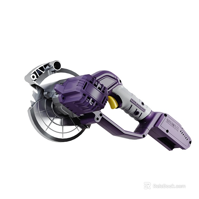 Purple Handheld Angle Grinder Professional Hardware Power Tool With Ergonomic Grip For Cutting 3d model 