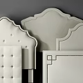 Variety of White Upholstered Headboards With Button Tufted And Stitching Designs