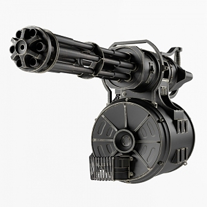 machine gun 3d model