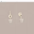 Stylish Wall Sconces With Brass Base Textured White Shade Soft Illumination On Beige Wall