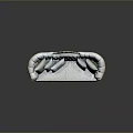 Elegant Light Gray European Style Sofa With Golden Carvings And Decorative Throw Pillows