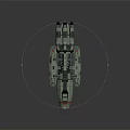 Sci Fi Cosmic Spaceship 3D Model With Aerodynamic Design And Advanced Space Modules