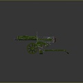 Modern machine gun Browning machine gun Browning Gatling White 3d model