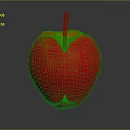 Vibrant Fresh Red Apple With Stem On Smooth Dark Background Surface