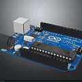 Arduino UNO Development Circuit Board With Electronic Components And Microcontroller Module