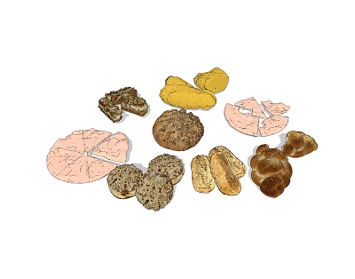 Modern Food 3d model