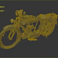 Vintage Classic Motorcycle With Leather Seat Old Style Headlight And Retro Design