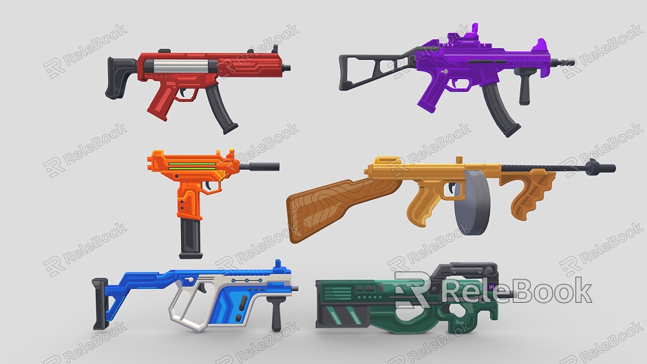 Cartoon gun gun gun weapon machine gun toy gun model