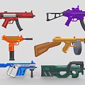 Colorful Toy Weapons Collection Featuring Various Styles And Vibrant Colors