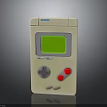 Retro Handheld Game Console With Green Screen And Control Buttons Electronic Device