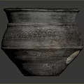 Traditional Handcrafted Clay Pottery Vessel With Detailed Intricate Carved Patterns