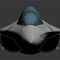 Futuristic Spacecraft With Streamlined Design And Transparent Cockpit For Space Exploration