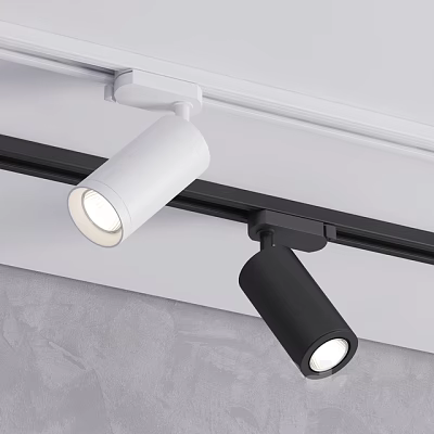 Modern White And Black Track Spotlights For Ceiling Indoor Lighting Fixtures 3d model Modern White And Black Track Spotlights For Ceiling Indoor Lighting Fixtures 3d model