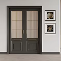 Modern Middle Ancient Double Door 3d model