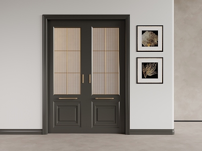 Modern Middle Ancient Double Door 3d model