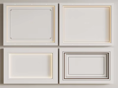 Modern Ceiling Design Options with Different Styles and Lighting Features 3d model