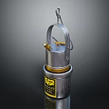 Metal Daily Electrical Appliance With Handle And Yellow Label Simple Design