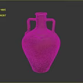 Artisan Handmade Terracotta Sculpture Carving Vase With Two Handles And Wave Patterns Design