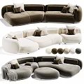 Modern Two Seater Sofa with Plush Cushions and Multiple Color Options For Living Room