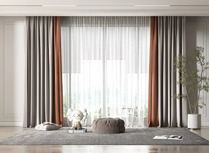 Modern Curtains 3d model