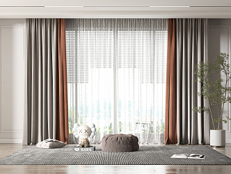 Modern Curtains 3d model