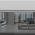 Modern Minimalist Open Plan Living And Dining Room With Cozy Sofa And Stylish Dining Sets