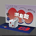 Roll It Fun Dice Game Display With Lucky Fortune Candy And Trendy Design