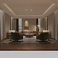 Elegant Luxury Modern Living Room Interior With Sofa Coffee Table Bookshelf And Chandelier