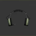 Over Ear Wired Headphones With Green And Black Design Comfortable Ear Cushions For Audio