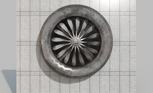 industrial machine ventilator big fan industrial fan 3d model