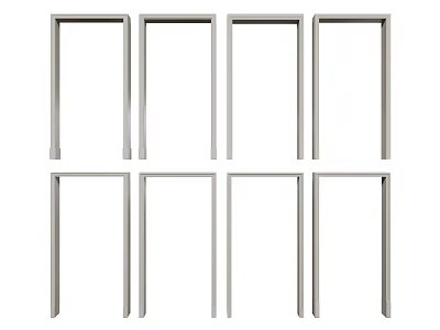 Eight Durable Steel Frame Components Arranged In Rows For Building Use 3d model