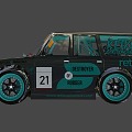 Cartoon Drift Car 3d model