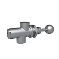Industrial Grade Stainless Steel Mechanical Valve with Handle and Connection Port