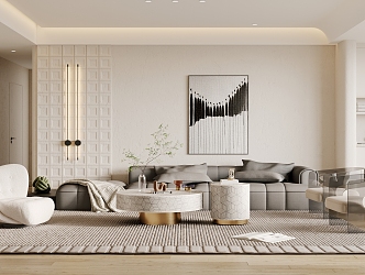 modern living room 3d model