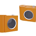 Orange Daily Use Electric Appliances With Circular Grille And Compact Design
