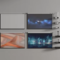 Projector screen 3d model
