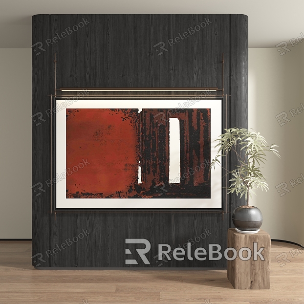 Abstract Hanging Paintings model