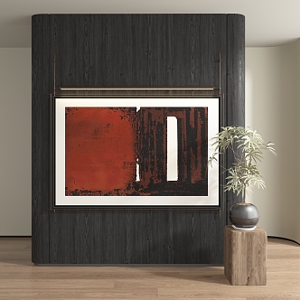 Abstract Hanging Paintings 3d model