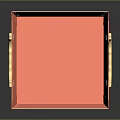 Functional Pink Square Storage Box With Gold Handle And Decorative Trim For Home Organization