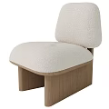 Modern Single Sofa With Oatmeal Bouclé Fabric And Sturdy Wooden Frame Design