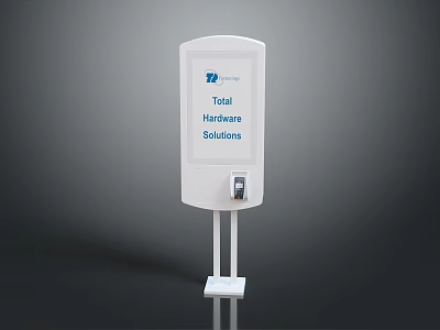 Total Healthcare Solutions White Sanitizing Device With Stand For Medical Facilities 3d model