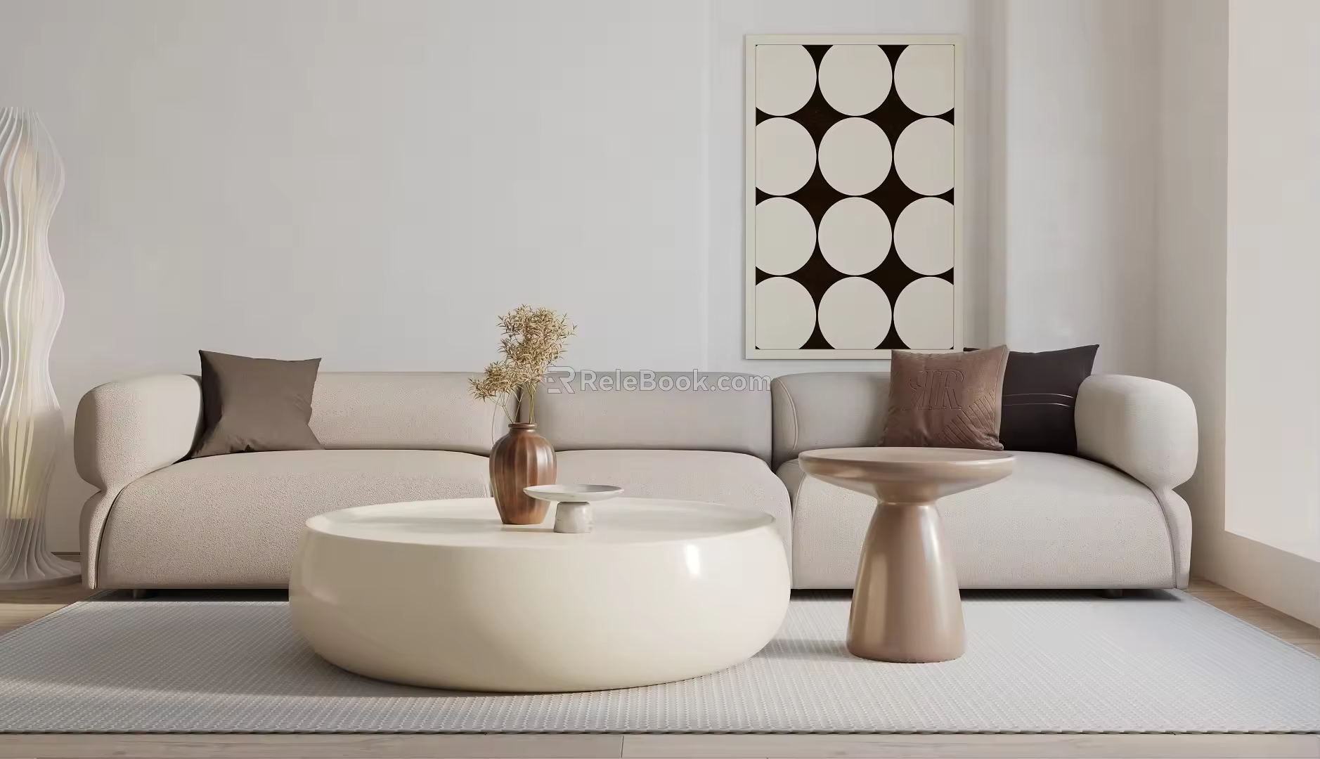 Modern Multiplayer Sofa Double Sofa 3d model