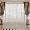 curtain gauze curtain 3d model