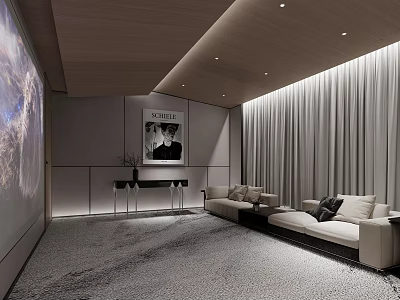 Modern AV Room Home AV Room 3d model
