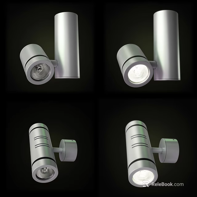 Contemporary Silver Adjustable Spotlights For Home Ceiling Lighting Fixtures 3d model 