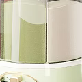 Transparent Green Kitchen Food Storage Container With Colorful Beans On Counter Top